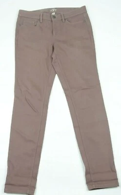 Jeans fino ANN TAYLOR LOFT moderno skinny malva roxo cinza denim tamanho 6  - Imagem 1 de 4