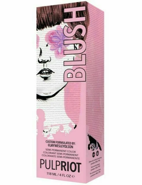 Pulp Riot Semi-Permanent Color Blush Hair Color, Light Pink - 4oz