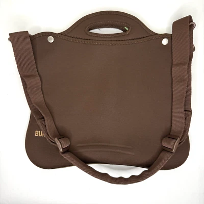 CONSTRUIDO NY Sobreconstruido Estuche para Laptop Bolso de Mano Marrón/Verde con Correa Foto 1 de 4