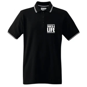 Polo uomo Ska'd 4 Life Specials Madness Suggs Skinhead Ska 2 toni - Foto 1 di 2