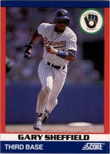 1991 Score 100 Superstars Milwaukee Brewers Baseball Card #30 Gary Sheffield