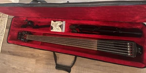 Dean Pace B5 Black 5-String Electric Upright Bass  Guitar W/ Case - Picture 1 of 12