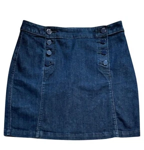 Made and Loved Loft Denim Skirt 18" Length Blue Size 8 - Picture 1 of 3