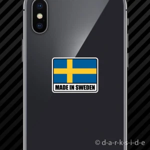 (2x) Made in Sweden Cell Phone Sticker Mobile Swedish SE - Picture 1 of 1
