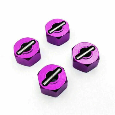 4pcs Alloy 12mm Hex Wheel Hex Hub Mount Adaptor for Traxxas Slash 1/10 RC Car - Image 1 of 4