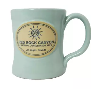 NEW Red Rock Canyon National Park Handthrown John Deneen Pottery Blue Mug 2018 - Picture 1 of 7
