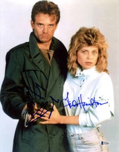 MICHAEL BIEHN & LINDA HAMILTON DUAL SIGNED 11x14 PHOTO TERMINATOR BECKETT BAS - Picture 1 of 3