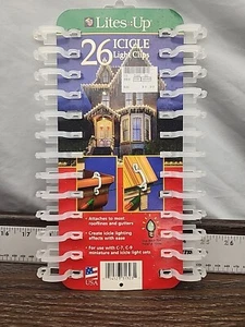 Lites Up 26 Piece All-In-One Light(Rope, Mini, Icicle, C7,C9) Clips [NEW] - Picture 1 of 2
