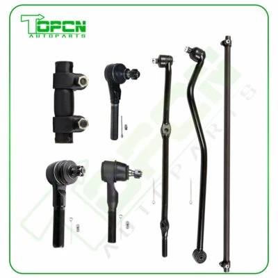 7Pcs Front Tie Rod Ends Drag Link Track Bar Kit For 1997-2005 2006 Jeep Wrangler - Image 1 of 4