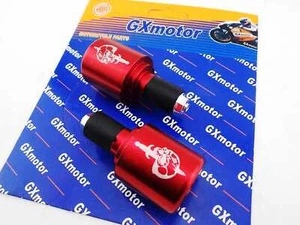 GXMOTOR RED CNC BILLET ALLOY BAR END HANDLEBAR ENDS WEIGHT SLIDER SET 22mm 7/8" - Bild 1 von 3