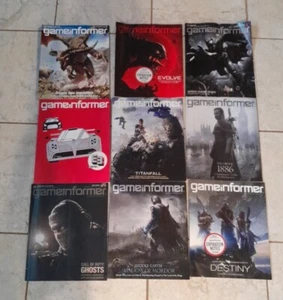 Game Informer Video Game Magazine Lot 9 Issues 2013-2014 Used Free Shipping - Picture 1 of 14