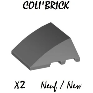 Lego 64225 - 2x Coque Capot Wedge 4x3 no studs - Gris Dark Bluish Gray - NEUF - Picture 1 of 1