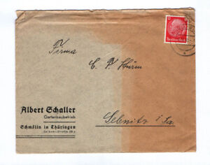 Brief Albert Schaller Gartenbaubetrieb Schmölln in Thüringen 1940