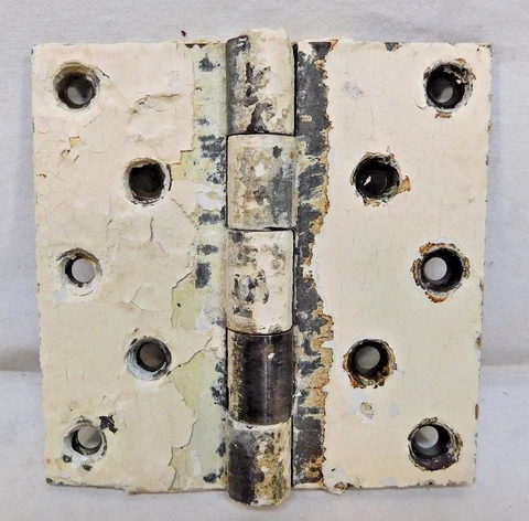 1800's Metal Antique DOOR Hinge Italianate Era 1870 - J.L Haven & Co. ORIGINAL Cover