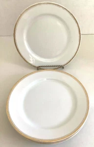 4 Antique 1920s H&Co.Selb Bavaria Bread/Dessert Plate With Gold Rim-6 1/4” Round - Picture 1 of 6