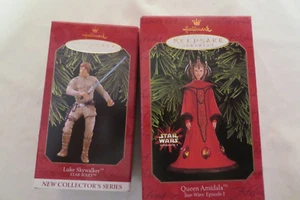 NIB LOT 2 STAR WARS QUEEN AMIDALA & LUKE HALLMARK KEEPSAKE CHRISTMAS ORNAMENTS - Picture 1 of 1