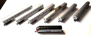 Z Marklin 8862 F7 Amtrak Locomotive + Cow Catcher (Tested) + 6 car passenger set - Picture 1 of 15