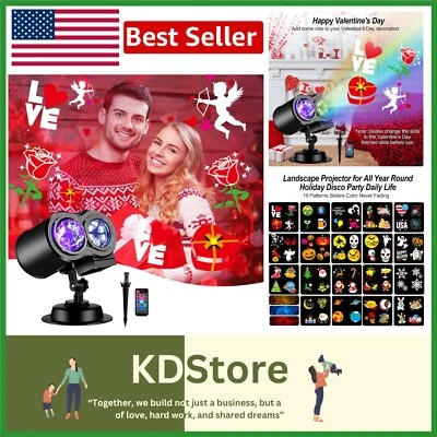 Proyector de luz de lujo para San Valentín con 19 diapositivas reemplazables para vacaciones Foto 1 de 4