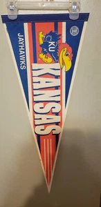 KANSAS JAYHAWKS RETRO LOGO NCAA FELT PENNANT 12/11/21 - Picture 1 of 1
