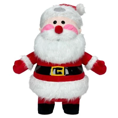 Милый надувной костюм Санта-Клаус талисман плюшевый Рождество косплей вечеринки наряд - Изображение 1 из 4