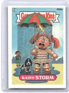 1987 Topps Garbage Pail Kids Series 11 Rainy Storm (Two Star Back) #424a Die Cut