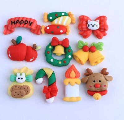 20 piezas adornos planos navideños de resina surtidos para manualidades adornos hágalo usted mismo Foto 1 de 4