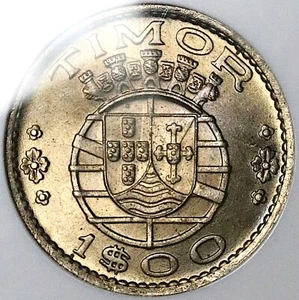1958 NGC MS 65 Timor 1 Escudo Portugal Colony Gem Asia Coin (25051101C) - Picture 1 of 6