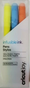 Cricut Joy Infusible Ink Pens Set NEW Yellow Blueberry Tangerine - Picture 1 of 2