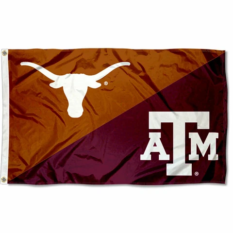 Texas vs. Texas A&M House Divided 3x5 Flag and Banner Cover