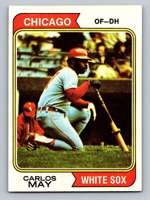 1974 Topps #195 Carlos May Chicago White Sox - Image 1 of 2