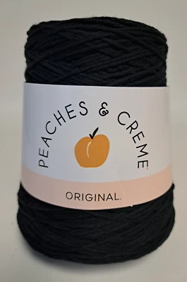 BLACK Peaches & Creme Cream Yarn on a Cone, Cotton Yarn  14 Oz 400g 4-ply - Image 1 of 4