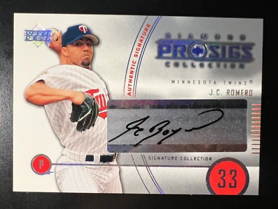 2004 UD Diamond Pro Sigs #185 J.C. Romero AU Twins - Image 1 of 2