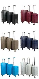 Valigia rigida PP girevole 8 ruote bagaglio da viaggio cabina set 6 colori - Foto 1 di 29