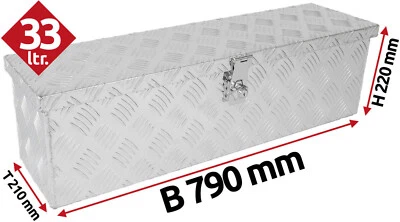 Truckbox Deichselbox Alu Riffelblech B 790 x H 220 x T 210 mm Inhalt ca. 33 Ltr. - Bild 1 von 4