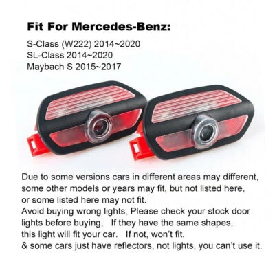 4PCS  Door Light Courtesy Ghost Shadow Logo Projection For Mercedes Benz S SL - Image 1 of 4