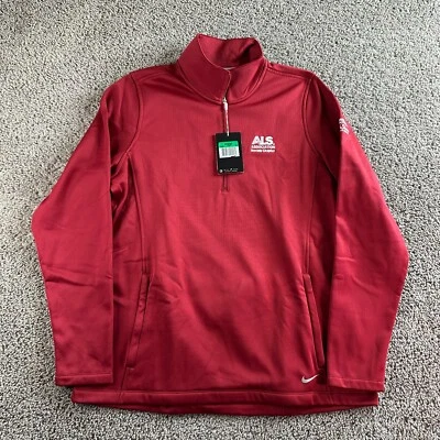 NUEVA Chaqueta de Golf Nike Tour Performance para Mujer XL Roja 1/4 Cremallera Pullover Damas Foto 1 de 4