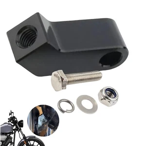 Black Headlight Extension Mount Bracket Block Kit For Harley Dyna Breakout - Picture 1 of 4