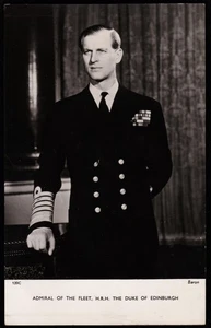 Admiral der Flotte H.R.H. Der Herzog von Edinburgh RPPC Postkarte - Bild 1 von 2