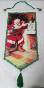 Coca-Cola Christmas Santa Claus Wall Hanger - Picture 1 of 3