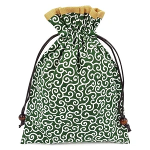Handmade workshop FUJITA Drawstring Bag Goshuincho Bag Arabesque Pattern Ja 386 - Picture 1 of 4