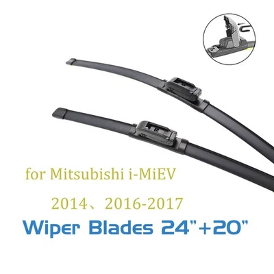 Limpiaparabrisas 24 20 para Mitsubishi i-MiEV 2014、2016-2017 2 piezas gancho en J Foto 1 de 4