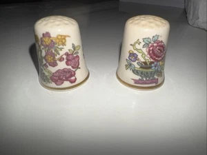 c.1980s Pr of Ironstone Masons & Johnson Bros (UK) thimbles- 2.3cm H 2cm W EXC - Picture 1 of 5