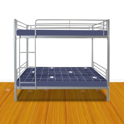 NUEVAS literas dobles para niños adolescentes adultos dormitorio con escalera marco de cama de hierro gris Foto 1 de 4