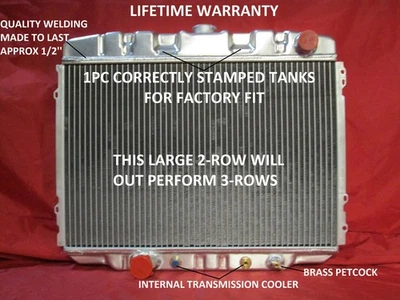 Aluminum Radiator 1967 1968 1969 1970 Ford Mustang Mercury Cougar Big Block 24" Foto 1 de 4