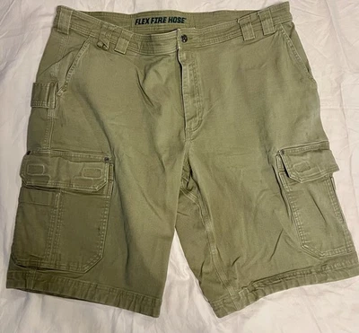 Pantalones Cortos de Carga Duluth Trading Flex Manguera contra Incendios Para Hombres 44 Tostado Relajado Lona Elástico Foto 1 de 4
