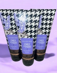 3 Bath & Body Works EMILY IN PARIS Lavender Luxe Shea Butter Body Cream Lot 8 oz - Picture 1 of 7