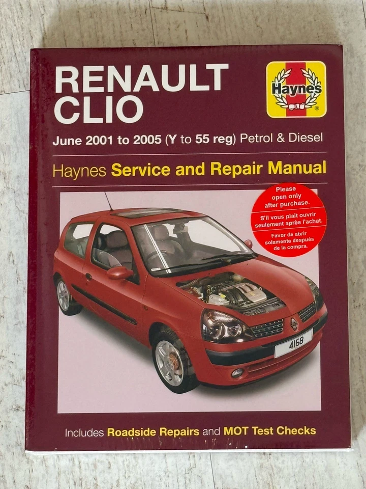 NEW - Haynes Manual 4168 - Renault Clio, 2001 to 2005, petrol & diesel - Image 1 of 2