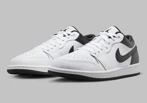 Nike Air Jordan 1 Low Size US 9M White Black Casual Sneakers Shoes NEW ☑️ - Picture 1 of 8