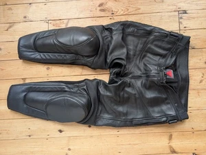 Dianese black leather mens motorcycle trousers 36"W - Picture 1 of 5