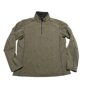 Kuhl Sweater Mens Medium Green Quarter Zip Fleece Lined Performance Pullover - Picture 1 of 9